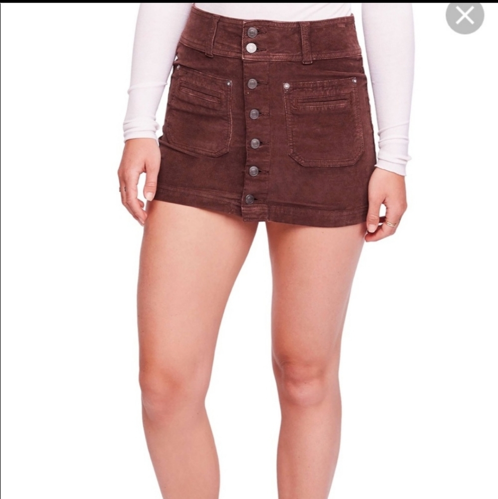 We The Free Free People Joanie Cord Skirt 24